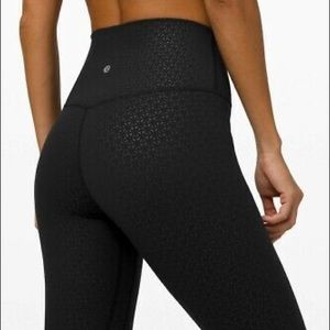 Lululemon Align Pant 28” Size 2 Lattice Work Black